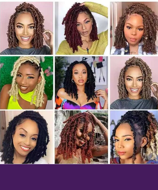 Butterfly Faux Locs Crochet Cheveux Tordus Boho Locs, crochet braids – Image 3
