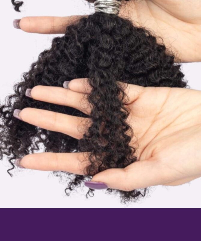 Bundles de Tressage en Cheveux Humains Bouclés Crépus Bordeaux – Image 3