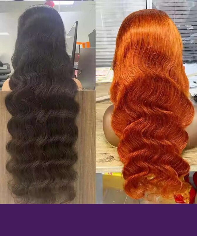Perruque Lace Closure Wig Naturelle Bouclée, Cheveux Humains – Image 4