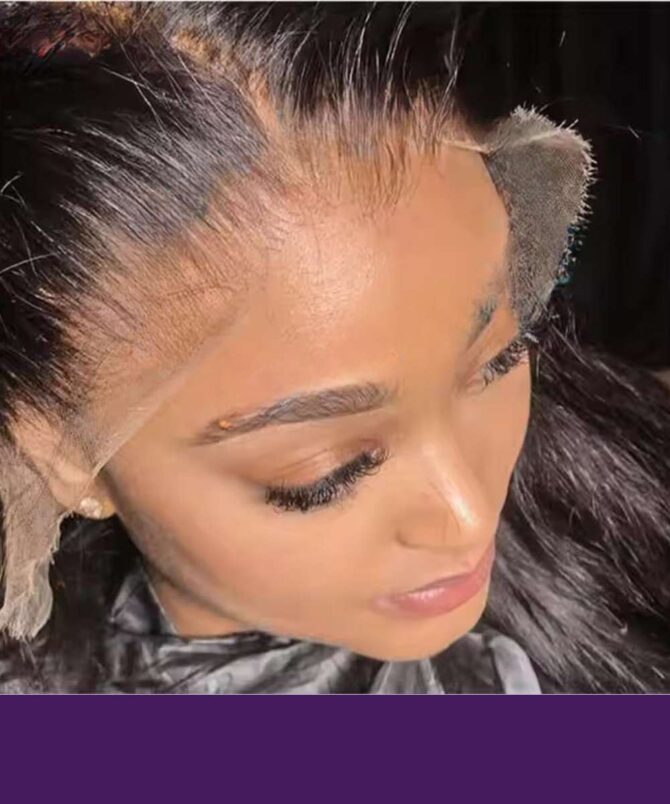 Perruque Lace Closure Wig Naturelle Bouclée, Cheveux Humains – Image 2