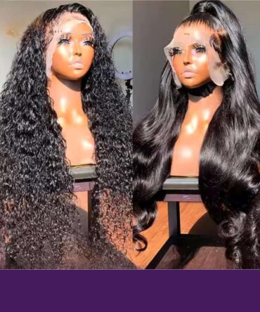 Perruque Lace Closure Wig Naturelle Bouclée, Cheveux Humains