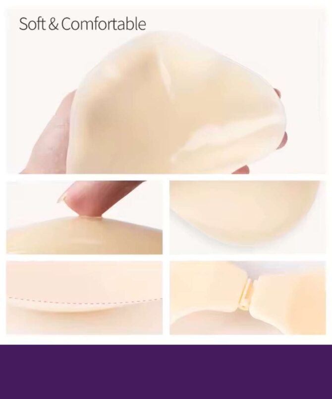 Soutien-gorge Adhésif en Silicone Push-Up – Invisible & Sans Bretelles – Image 5